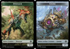 Dinosaur (0010) // Gnome (0016) Double-Sided Token - Foil